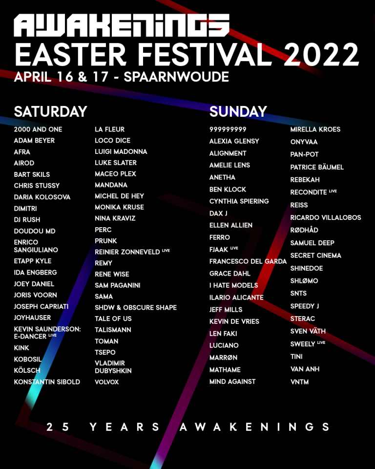 Awakenings Announces Easter Festival for 2022 EDMTunes