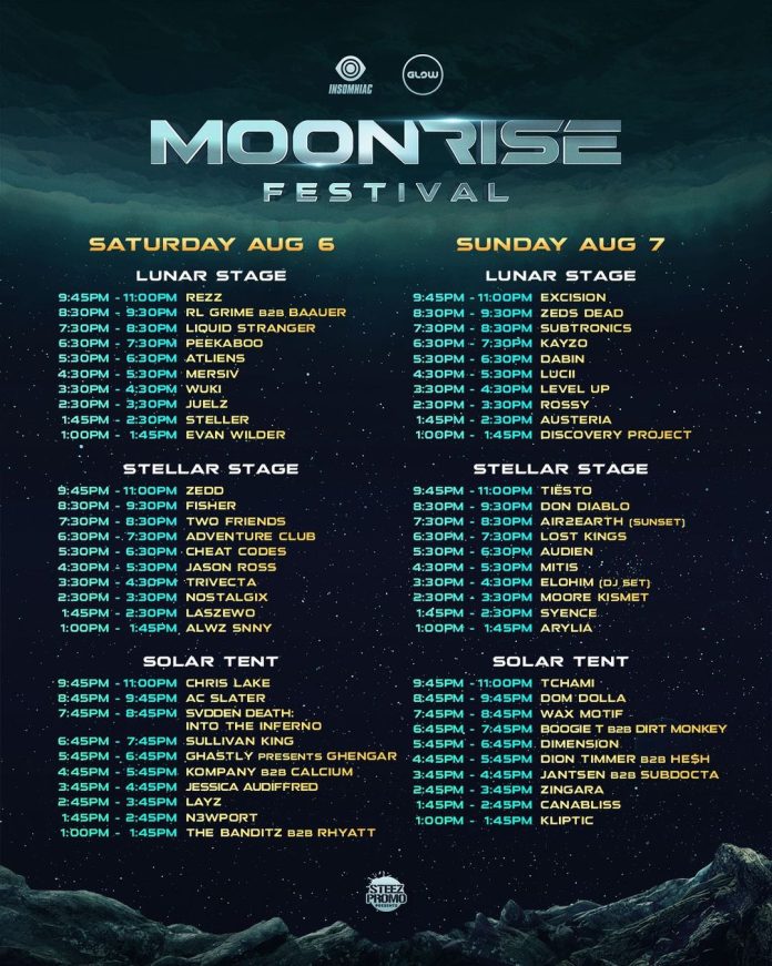 How to Prepare for Moonrise Festival 2022, Set Times Announced EDMTunes