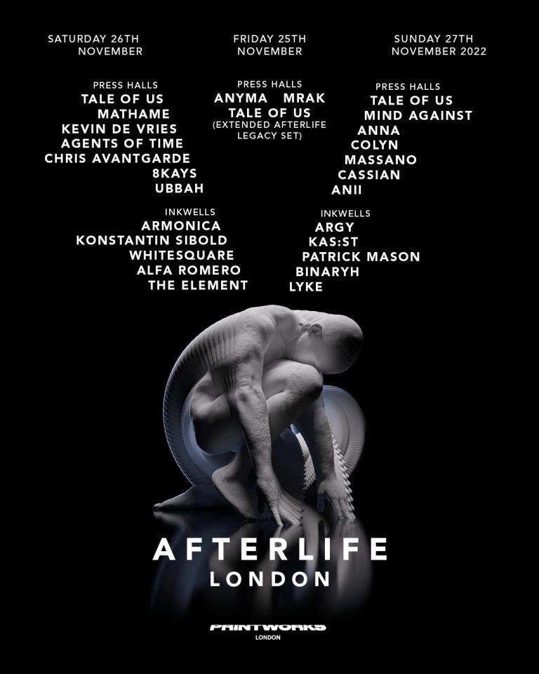 Afterlife Reveals Lineup for London Printworks Weekend Takeover