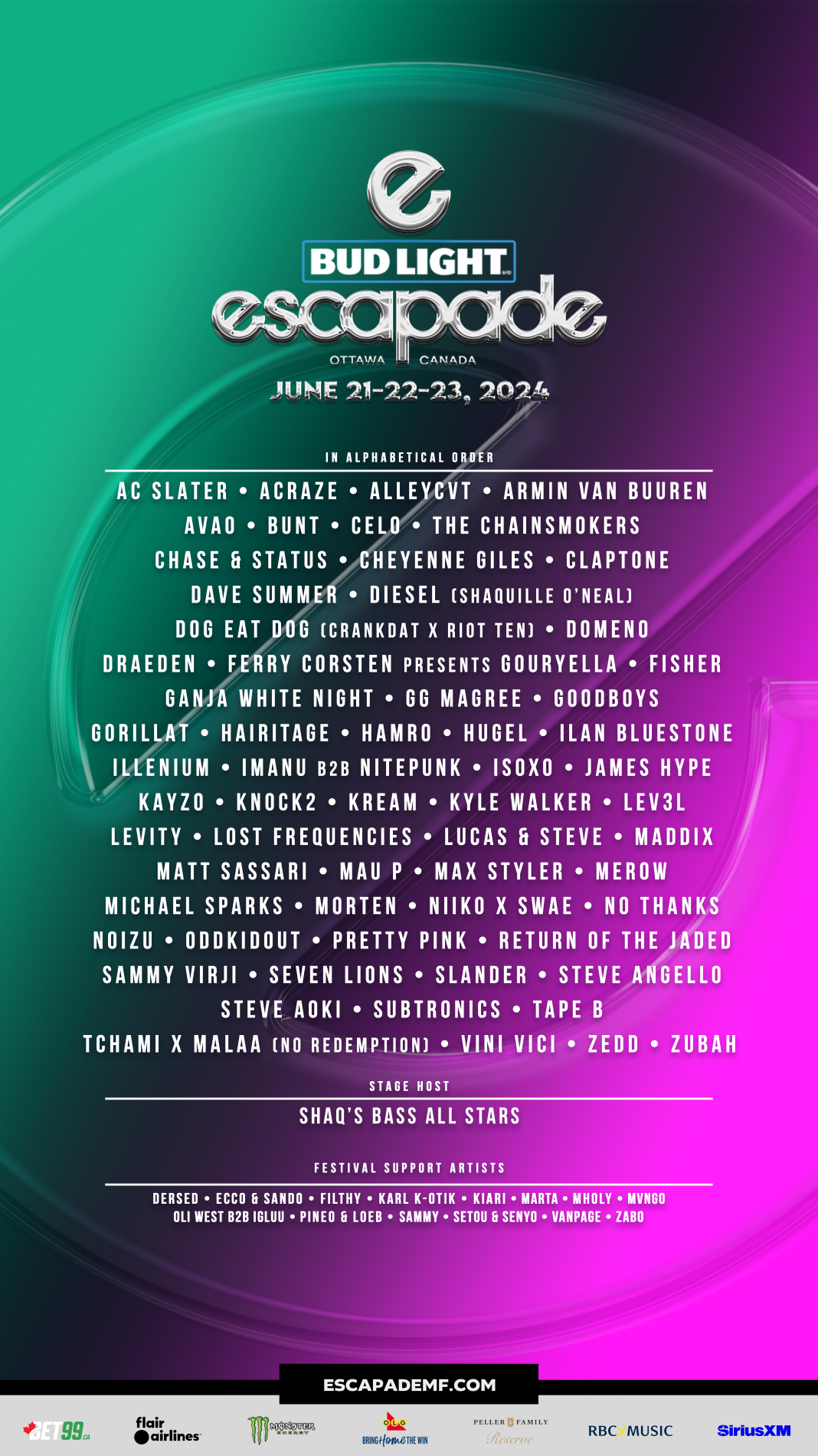 Escapade Music Festival Announces Massive 2025 Lineup EDMTunes