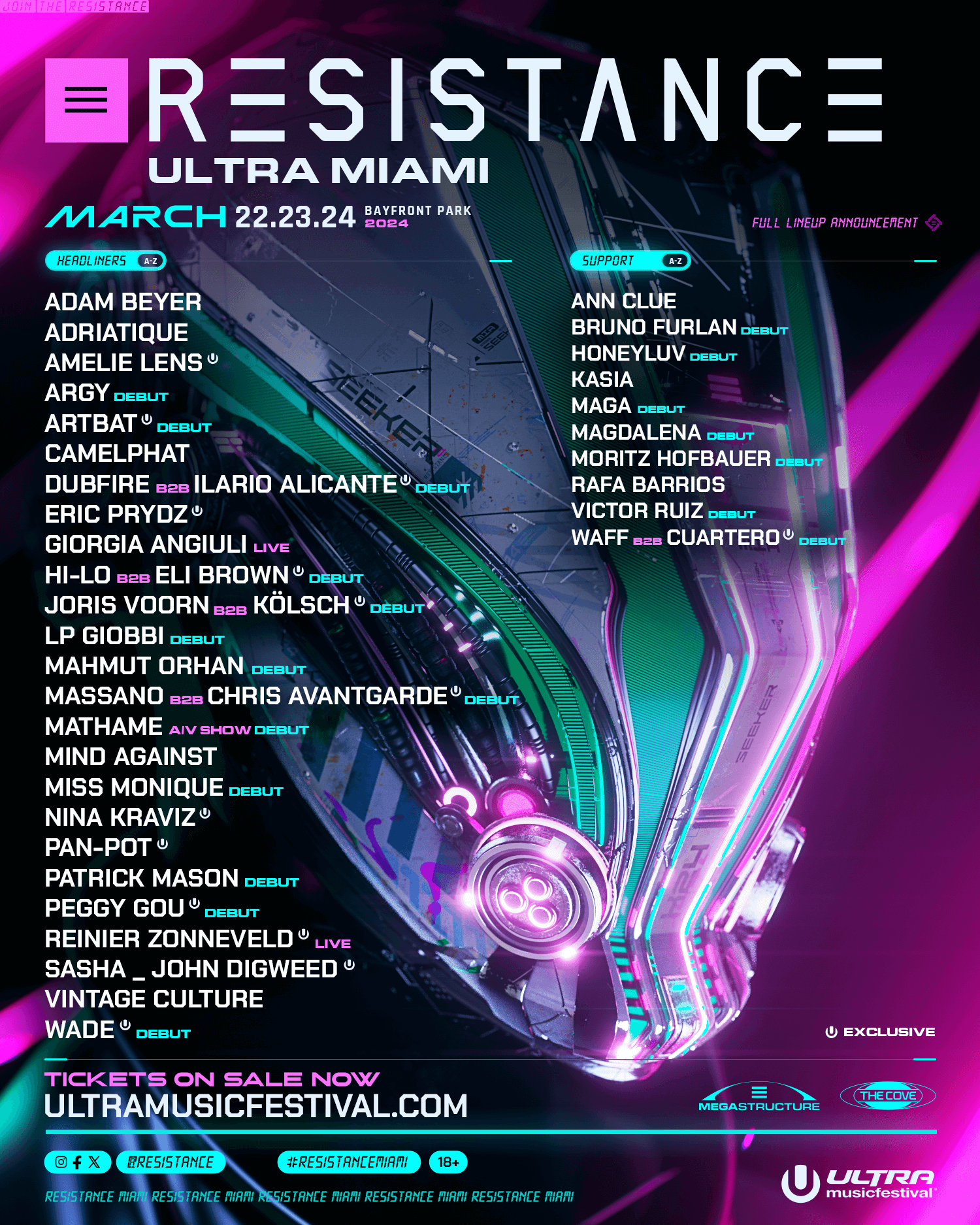 Resistance Drops Mammoth Final Lineup For Ultra 2024 EDMTunes
