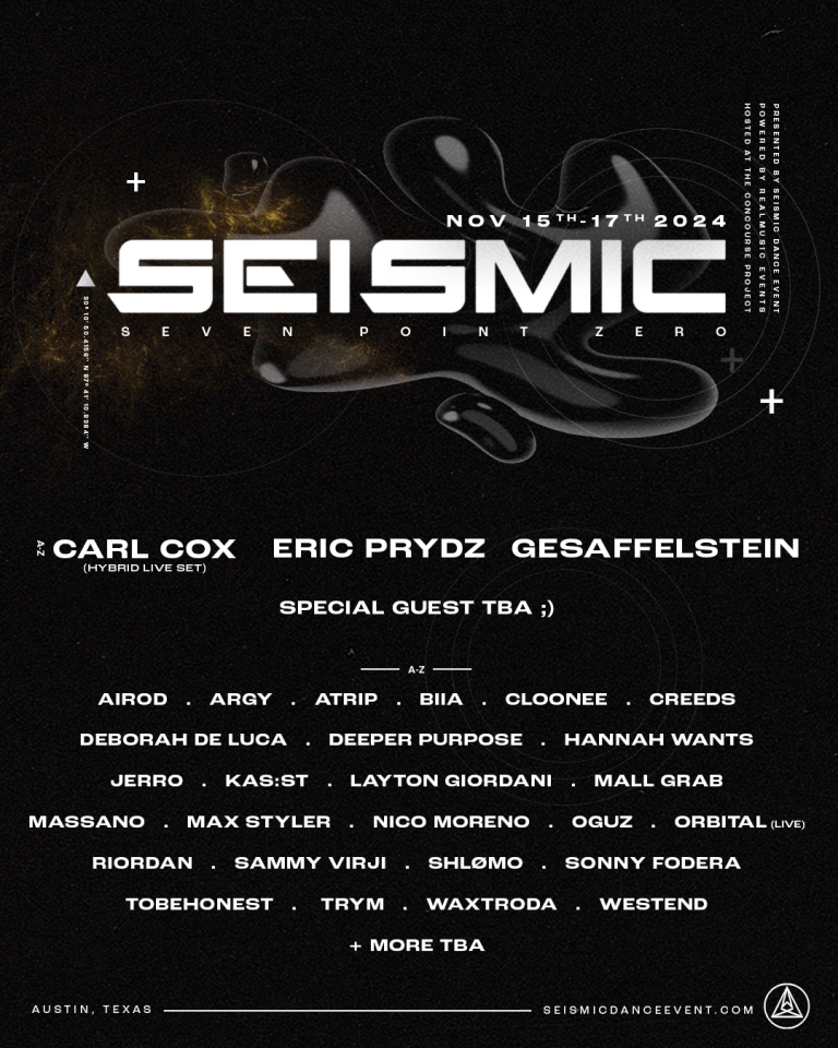 Seismic Dance Event Reveals Lineup For 7.0 Edition This Fall